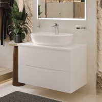 BOND T05805-S01600 Тумба c раковиной подвесная с белой столешницей