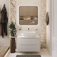 BOND T05805-S13500 Тумба c раковиной подвесная с белой столешницей