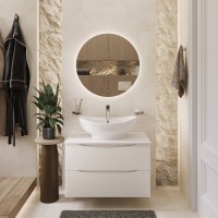 BOND T05805-S15590 Тумба c раковиной подвесная с белой столешницей