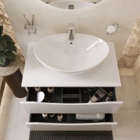 BOND T05805-S15590 Тумба c раковиной подвесная с белой столешницей