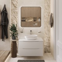 BOND T05805-S54450 Тумба c раковиной подвесная с белой столешницей