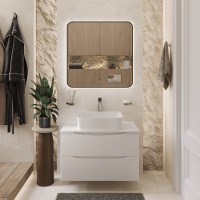 BOND T05805-S54480 Тумба c раковиной подвесная с белой столешницей