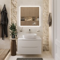 BOND T05805-S54500 Тумба c раковиной подвесная с белой столешницей