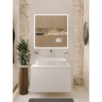 BOND T05805-S54620 Тумба c раковиной подвесная с белой столешницей