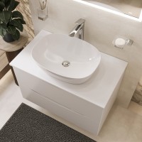 BOND T05805-S56500 Тумба c раковиной подвесная с белой столешницей