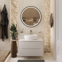 BOND T05805-S58490 Тумба c раковиной подвесная с белой столешницей