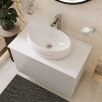 BOND T05805-S58490 Тумба c раковиной подвесная с белой столешницей