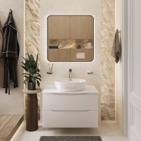 BOND T05805-S65490 Тумба c раковиной подвесная с белой столешницей