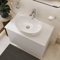BOND T05805-S65490 Тумба c раковиной подвесная с белой столешницей