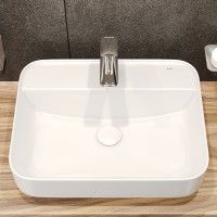 BOND T09805-S13500 Тумба c раковиной подвесная белая со столешницей под дерево