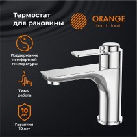 Термостатический смеситель Orange Thermo T19-021cr для раковины, хром