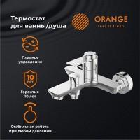 Термостатический смеситель Orange Thermo T19-100cr для ванны и душа, хром