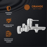 Термостатический смеситель Orange Thermo T19-100cr для ванны и душа, хром