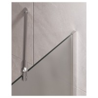 Шторка на ванну Timo T20, 80 см, стекло матовое, профиль хром