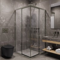 Душевой уголок Timo T36, 90 х 90 см, стекло прозрачное, профиль никель