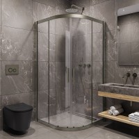 Душевой уголок Timo T42, 90 х 90 см, стекло прозрачное, профиль никель
