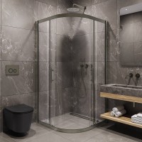Душевой уголок Timo T42, 90 х 90 см, стекло прозрачное, профиль никель