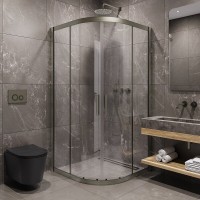 Душевой уголок Timo T43, 100 х 100 см, стекло прозрачное, профиль никель