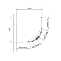 Душевой уголок Timo T45, 100 х 100 см, стекло прозрачное, профиль матовое золото