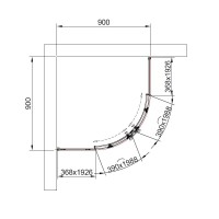 Душевой уголок Timo T46, 90 х 90 см, стекло прозрачное, профиль черный