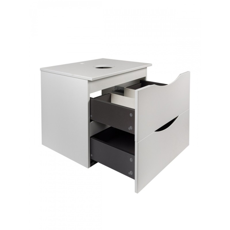 BOND T55605-S01410 Тумба c раковиной подвесная с белой столешницей