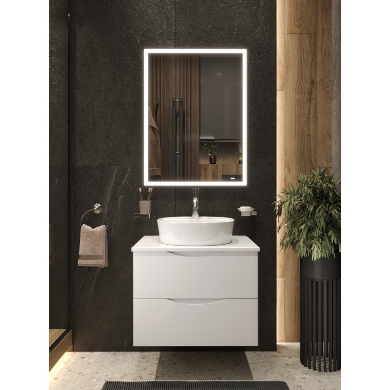 BOND T55605-S01410 Тумба c раковиной подвесная с белой столешницей