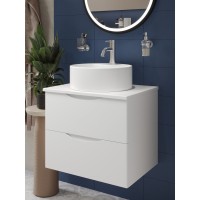 BOND T55605-S03410 Тумба c раковиной подвесная с белой столешницей
