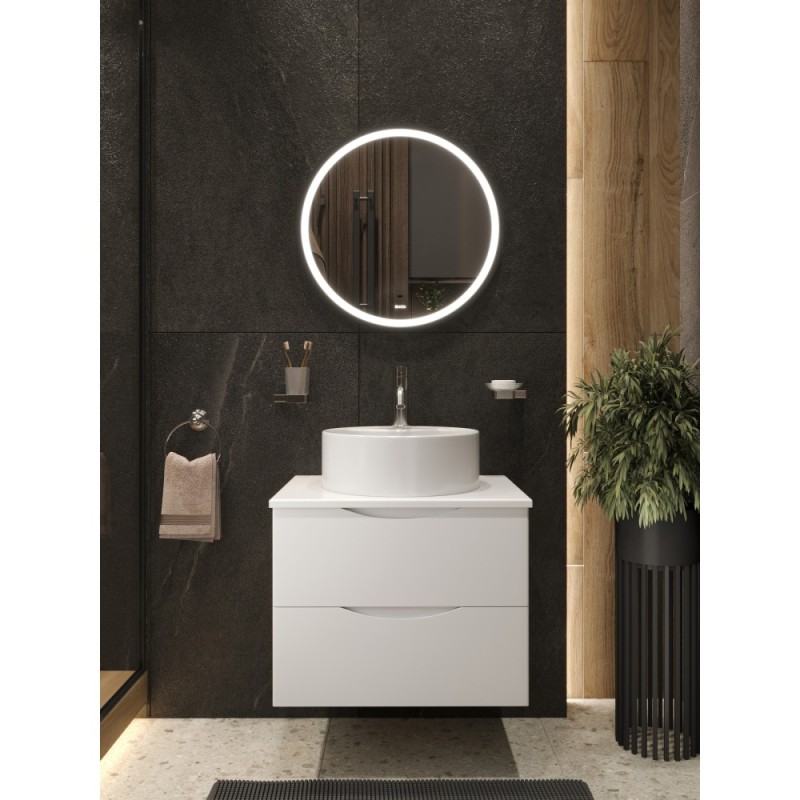 BOND T55605-S03410 Тумба c раковиной подвесная с белой столешницей