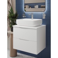 BOND T55605-S13500 Тумба c раковиной подвесная с белой столешницей