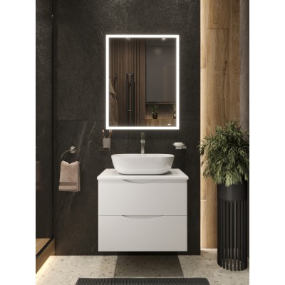 BOND T55605-S54450 Тумба c раковиной подвесная с белой столешницей