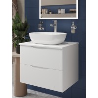 BOND T55605-S54450 Тумба c раковиной подвесная с белой столешницей