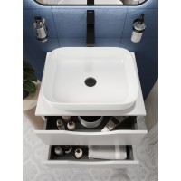 BOND T55605-S54500 Тумба c раковиной подвесная с белой столешницей