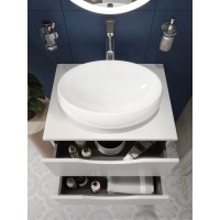 BOND T55605-S58490 Тумба c раковиной подвесная с белой столешницей