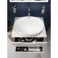 BOND T55605-S65490 Тумба c раковиной подвесная с белой столешницей