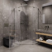 Душевой уголок Timo T67, 100 х 100 см, стекло прозрачное, профиль никель