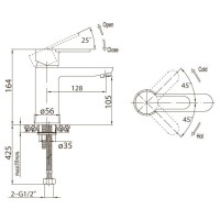 Смеситель для раковины BelBagno Tanaro TAN-LVM-CRM