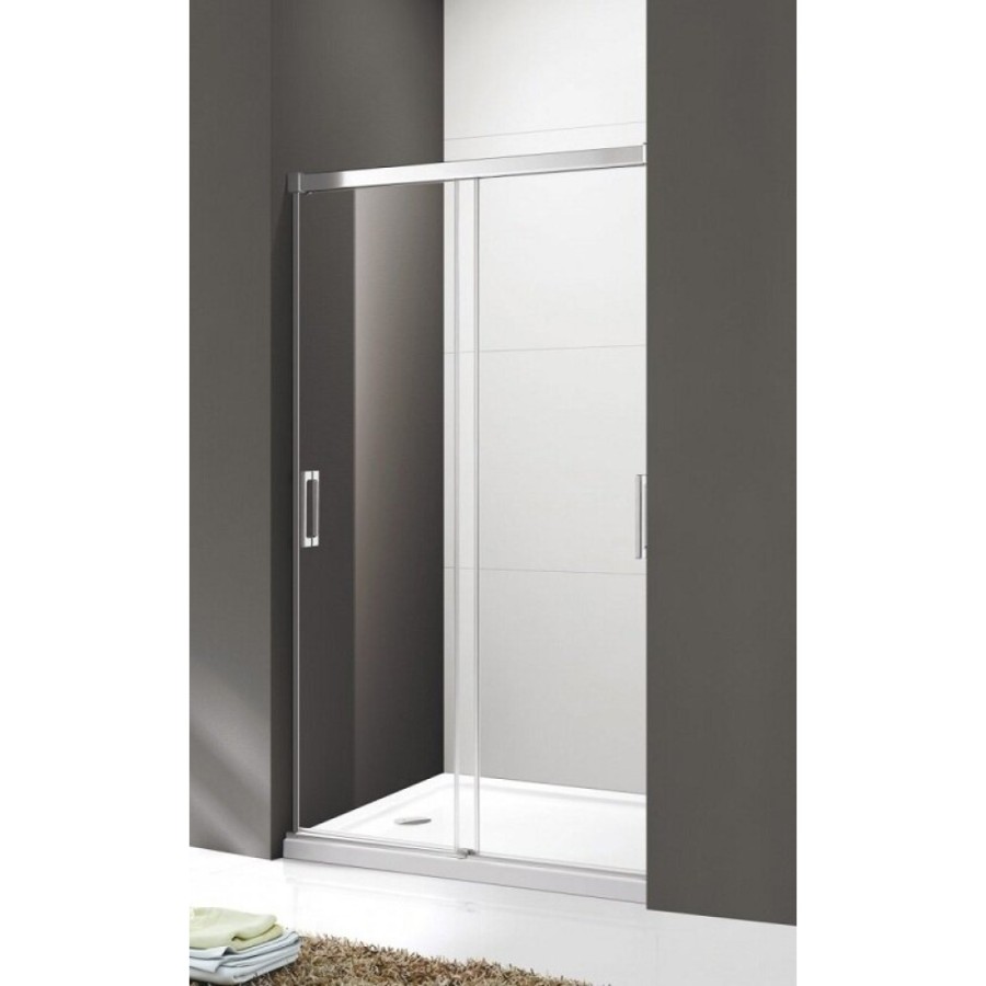 Душевая дверь Cezares TANDEM-SOFT-BF-2-120-C-Cr-IV, 120 х 145 см, стекло прозрачное антикальций, профиль хром