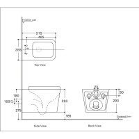 Подвесной безободковый унитаз Aquanet Tavr 2.0 W (243545), крышка микролифт Slimseat, цвет белый
