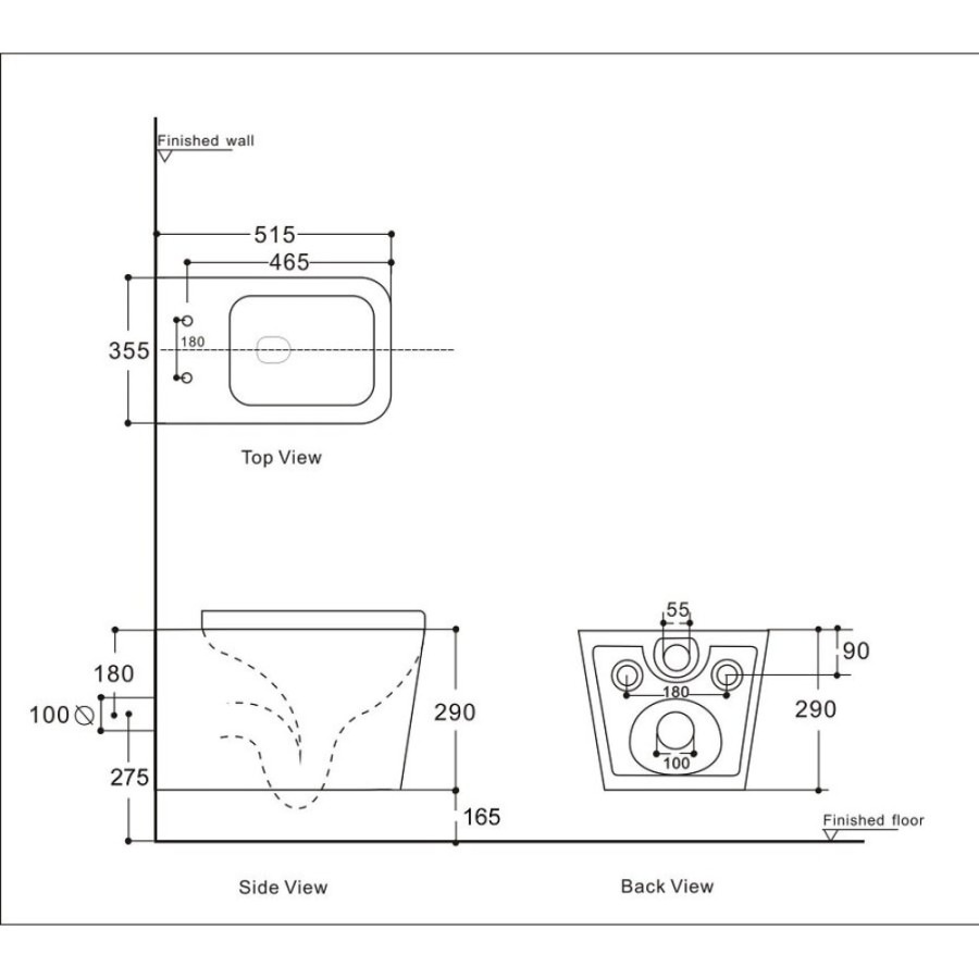 Подвесной безободковый унитаз Aquanet Tavr 2.0 W (243545), крышка микролифт Slimseat, цвет белый