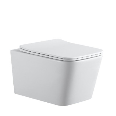 Подвесной безободковый унитаз Aquanet Tavr 2.0 W (243545), крышка микролифт Slimseat, цвет белый