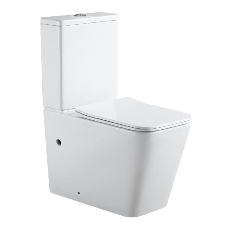 Напольный безободковый унитаз Aquanet Tavr 2.0 C1 LX-2905 (243542), с бачком C2 (243543), крышка микролифт Slimseat, цвет белый
