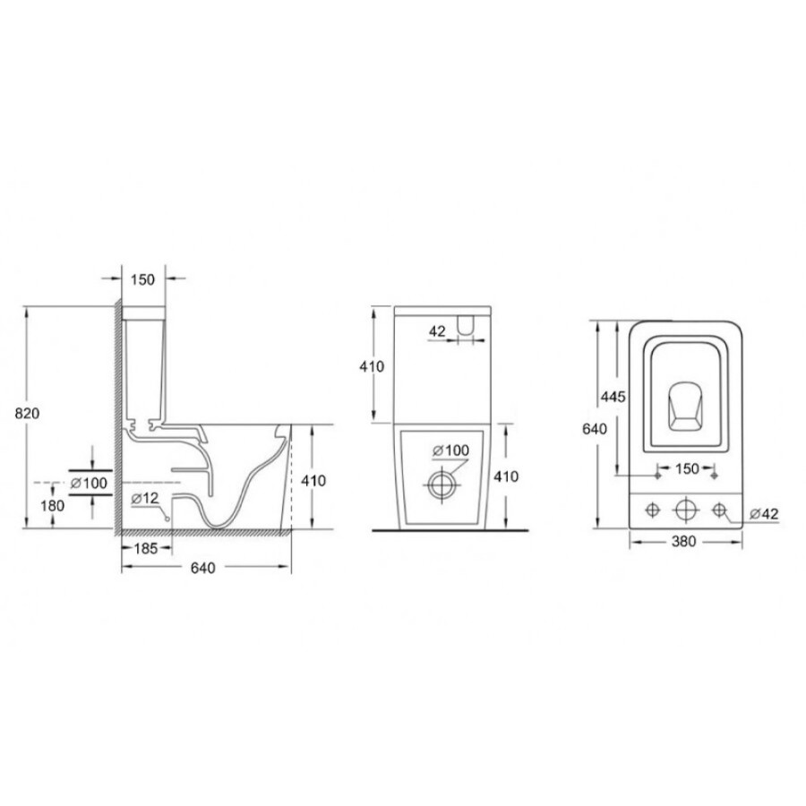 Напольный безободковый унитаз Aquanet Tavr 2.0 C1 LX-2905 (243542), с бачком C2 (243543), крышка микролифт Slimseat, цвет белый