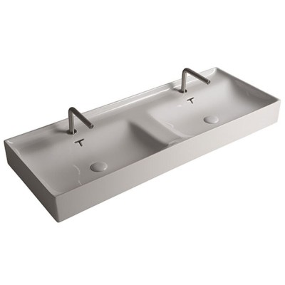 Раковина керамическая Tecla by Cezares Touch TC07011, 120 х 46 см, цвет белый глянец