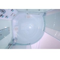 Душевая кабина Timo Eco TE-0700-T-STUN, 100 х 100 см, стекло матовое, профиль белый, хамам