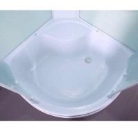 Душевая кабина Timo Eco TE-0700-T-STUN, 100 х 100 см, стекло матовое, профиль белый, хамам