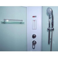 Душевая кабина Timo Eco TE-0701-T-STUN-T-CH/C, 100 х 100 см, стекло матовое, профиль белый, хамам, стул