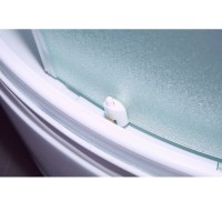 Душевая кабина Timo Eco TE-0701-T-STUN-T-CH/C, 100 х 100 см, стекло матовое, профиль белый, хамам, стул