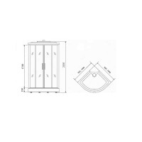 Душевая кабина Timo Eco TE-0701 P, 100 x 100 см, стекла матовые