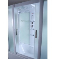 Душевая кабина Timo Eco TE-0750-T-STUN, 148 x 80 см, стекло матовое, профиль белый, хамам