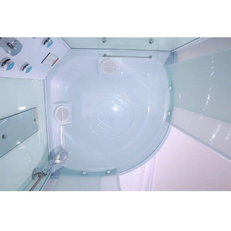 Душевая кабина Timo Eco TE-0790-T-STUN, 90 х 90 см, стекло матовое, профиль белый, хамам